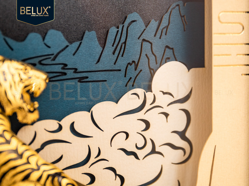 Tranh Hổ dát vàng 24k 25x20cm